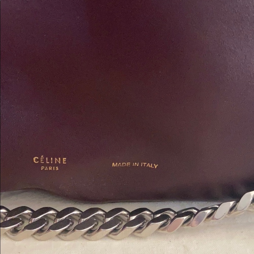 Celine Gourmette Leather Shoulder Handbag - Picture 7 of 13